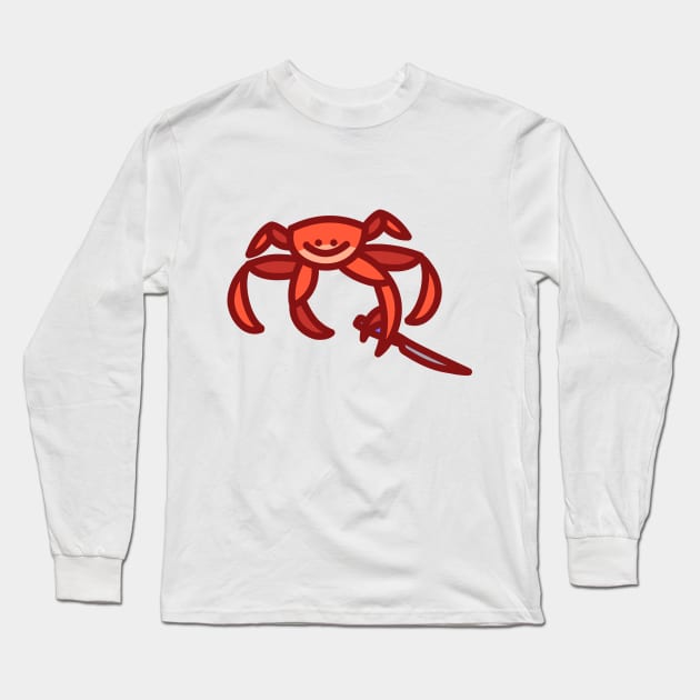 Knife Crab Long Sleeve T-Shirt by pwbstudios